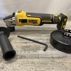 AS-IS DEWALT 20V MAX XR Cordless Brushless 4.5 in. Slide Switch Small Angle Grinder with Kickback Brake (Tool Only)