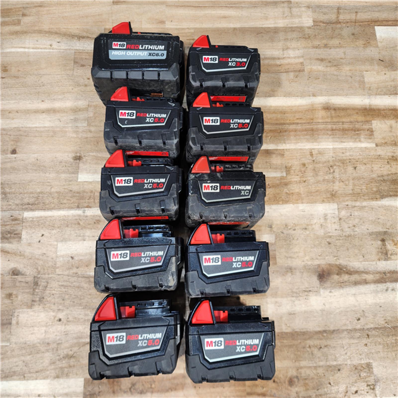 HOUSTON LOCATION - AS-IS MILWAUKEE BATTERY PACK QTY - 10