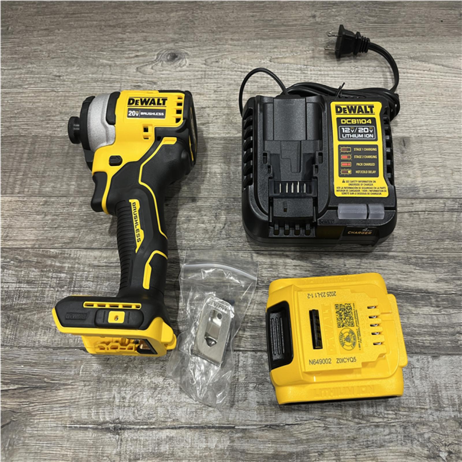 AS-IS DEWALT Atomic 20V Max Lithium-Ion Brushless Cordless Compact 1/4 in. Impact Driver Kit