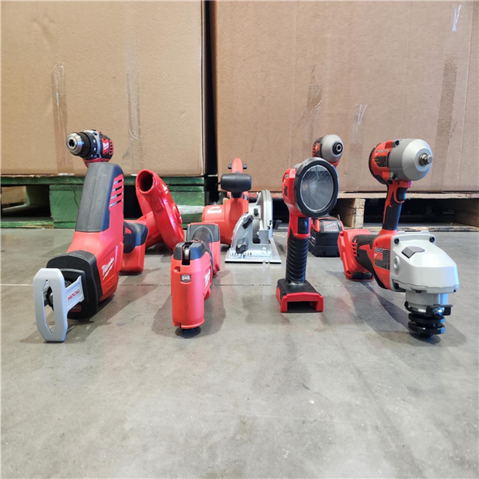 AS-IS- Milwaukee 18-Volt Lithium-Ion Cordless (9-Tool) Combo Kit