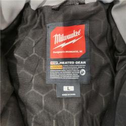 AS-IS- Milwaukee Men's Large 12-Volt Lithium-Ion Cordless Tough Shell Gray Heated Jacket Kit