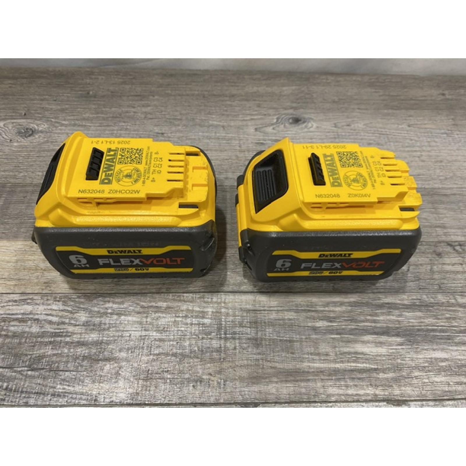 AS-IS DEWALT FLEXVOLT 20V/60V MAX Lithium-Ion 6.0Ah Battery Pack (2 Pack)