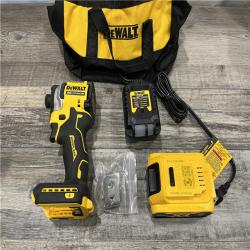 AS-IS DEWALT ATOMIC 20V MAX Lithium-Ion Cordless 1/4 in. Brushless Impact Driver Kit