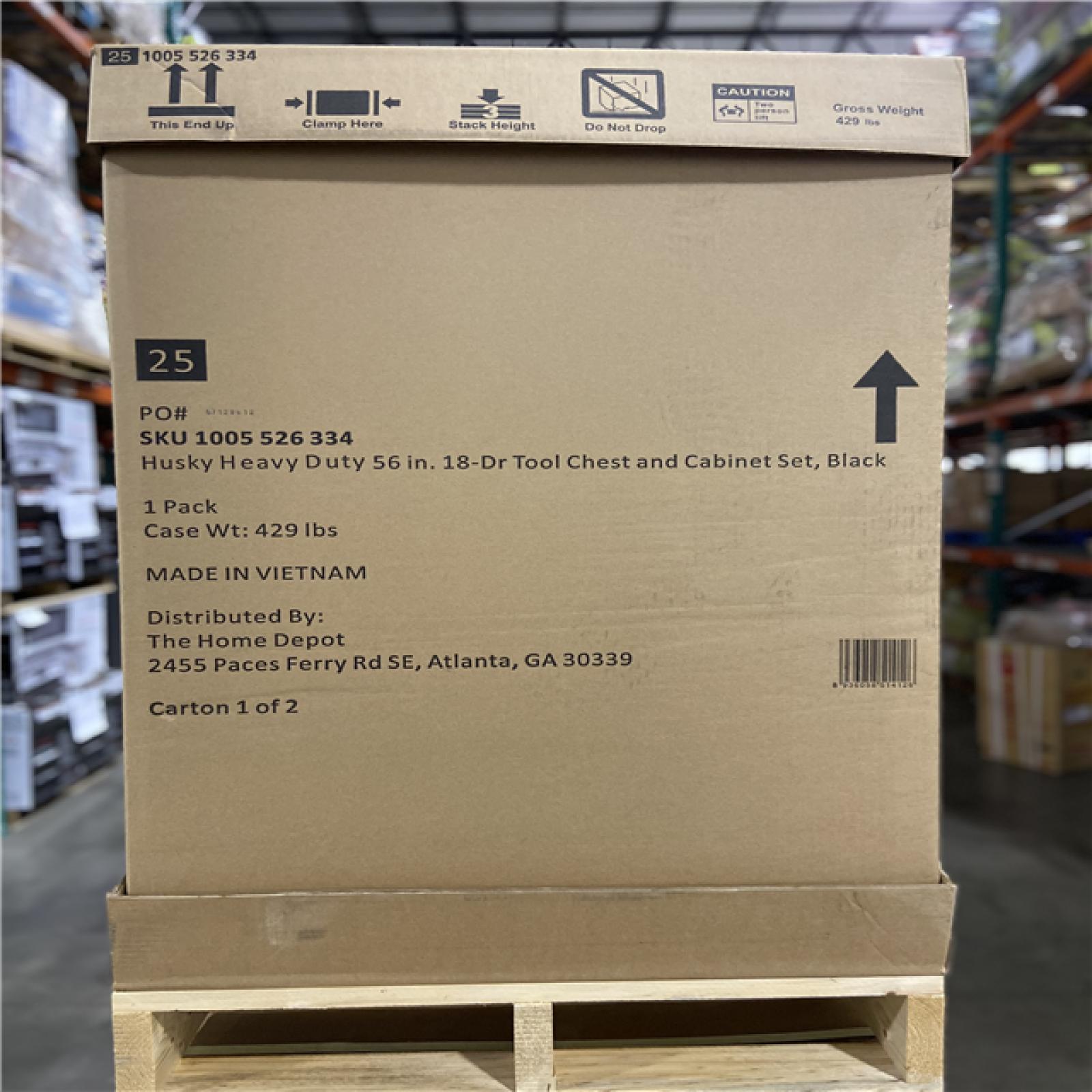 DALLAS LOCATION - HUSKY HEAVY DUTY 56 IN 12 DRAWER TOOL CABINET