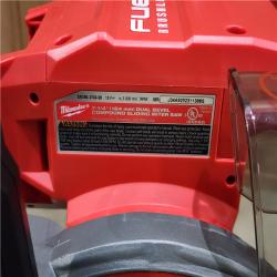 HOUSTON LOCATION - AS-IS Milwaukee M18 FUEL 7-1/4 in. Cordless Brushless Dual-Bevel Sliding Compound Miter Saw (TOOL ONLY)