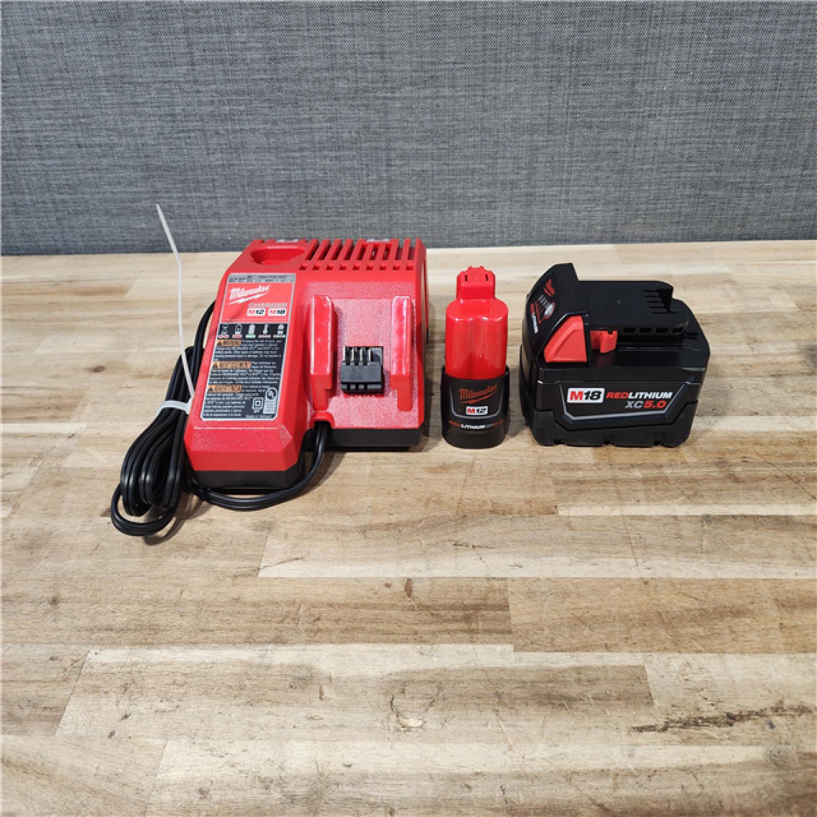 HOUSTON LOCATION - AS-IS MILWAUKEE 2 TOOL COMBO KIT W/ (2) BATTERY & CHARGER