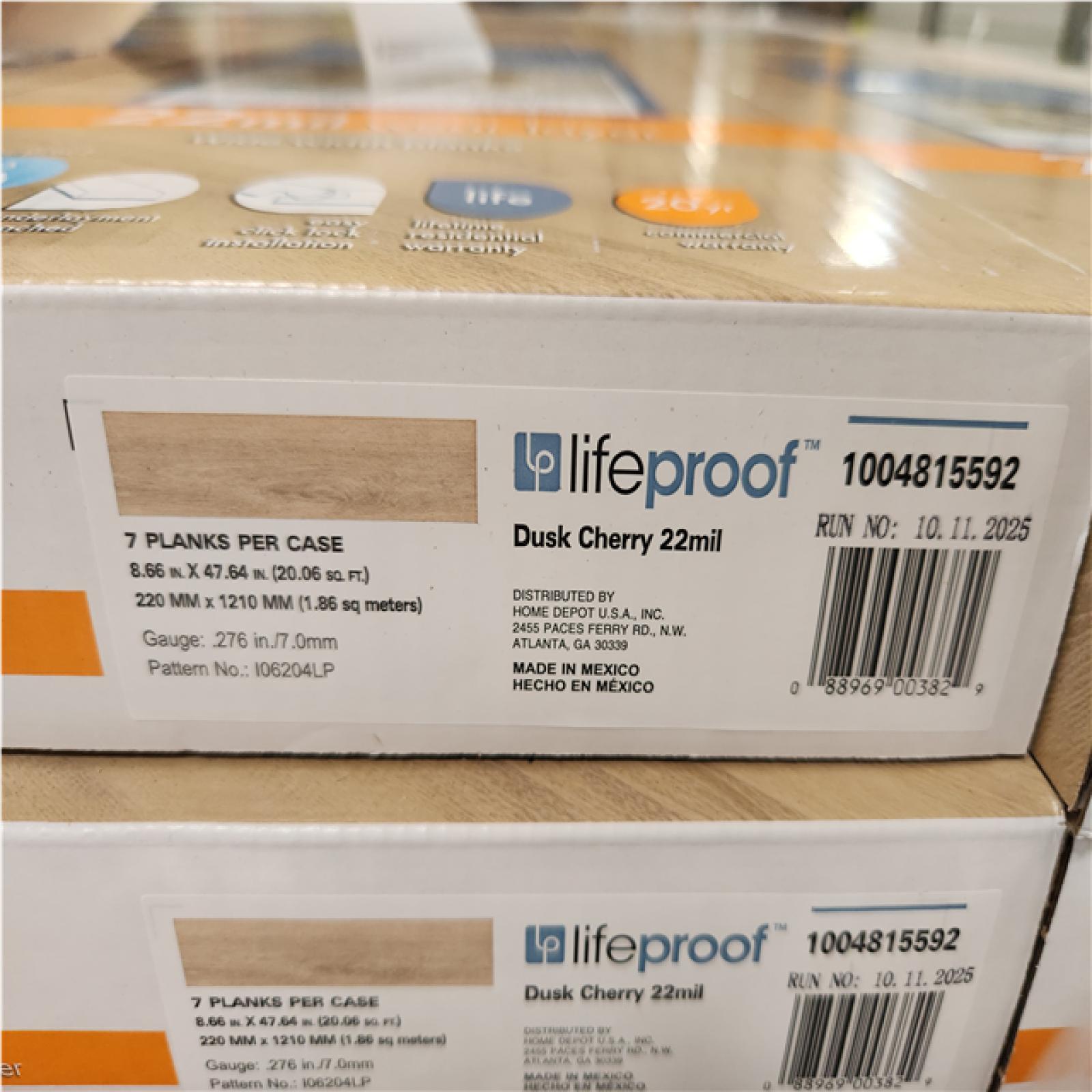 CALIFORNIA AS-IS LifeProof Vinyl Flooring