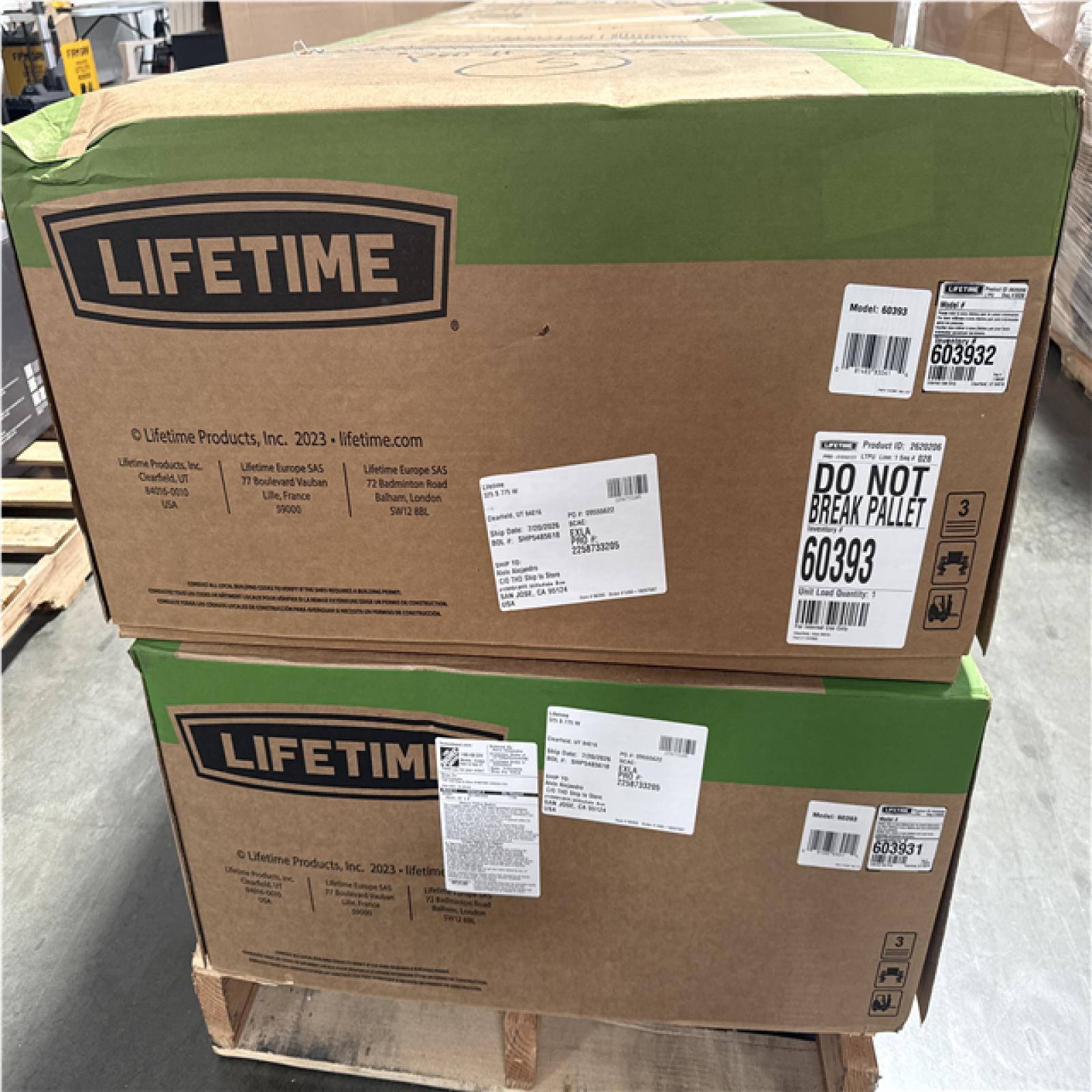 CALIFORNIA AS IS LIFETIME OUTDOOR STORAGE SHED 2 BOX SET