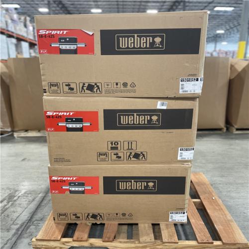 DALLAS LOCATION- WEBER Spirit SB-E-425 4-Burner Propane Gas Grill PALLET(3 UNITS)