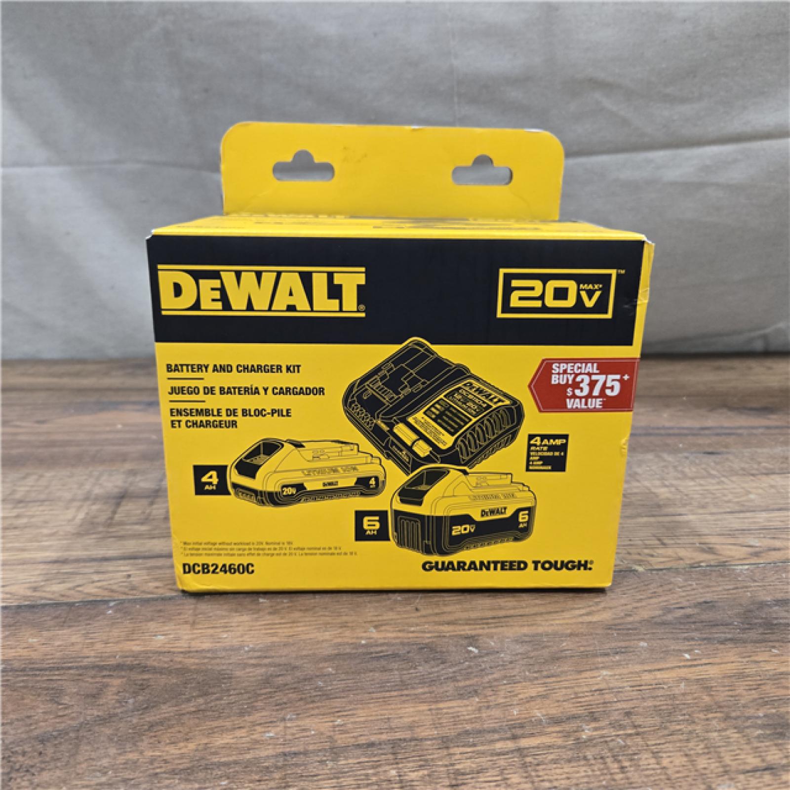 AS-IS DEWALT 20V MAX Lithium-Ion 6.0Ah and 4.0Ah Battery and Charger Starter Kit