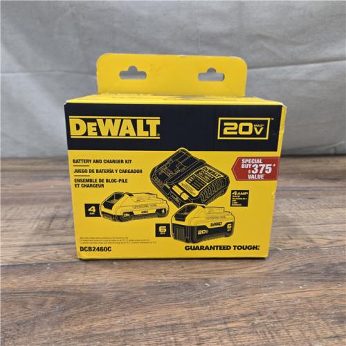 AS-IS DEWALT 20V MAX Lithium-Ion 6.0Ah and 4.0Ah Battery and Charger Starter Kit