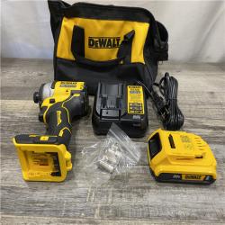 AS-IS DEWALT Atomic 20V Max Lithium-Ion Brushless Cordless Compact 1/4 in. Impact Driver Kit