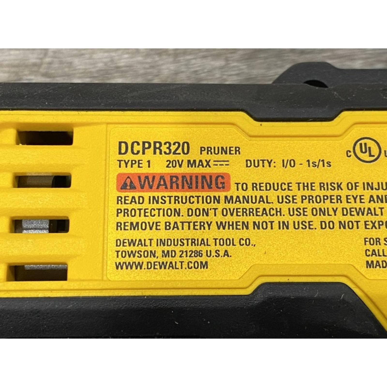 AS-IS DEWALT 20V MAX Cordless Battery Powered Pruner Kit
