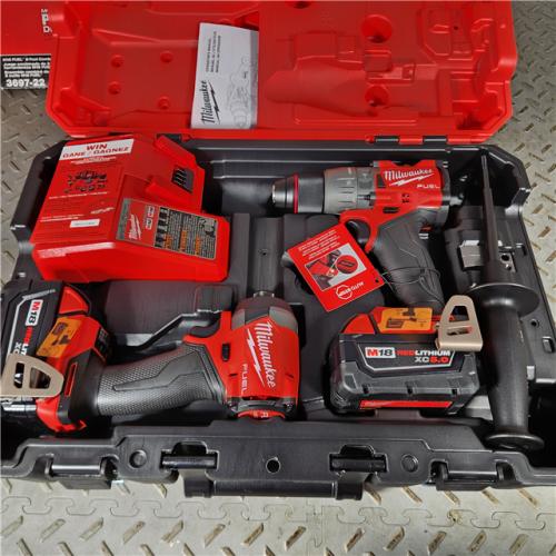 Houston location- AS-IS Milwaukee M18 FUEL 2-Tool Combo Kit Appears in new condition