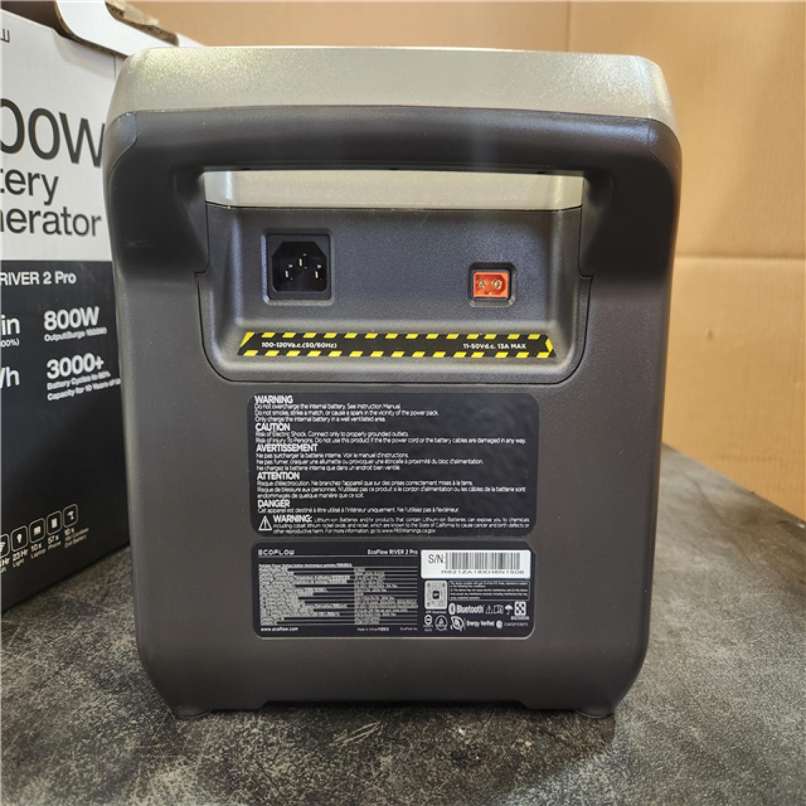 Phoenix NEW EcoFlow 800W Output/1600W Peak Push-Button Start Battery Generator RIVER 2 Pro, LFP Battery, Fast Charging for Outdoor, Camping