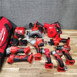 HOUSTON LOCATION - AS-IS (APPEARS LIKE NEW) M18 18-Volt Lithium-Ion Cordless Combo Kit 9-Tool with 2-Batteries  Charger and Tool Bag