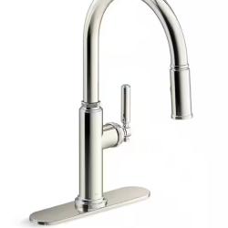 NEW! - KOHLER Revolv Single Handle Pull Down Sprayer Kitchen Faucet in Vibrant Polished Nickel