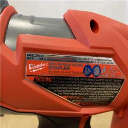 AS-IS Milwaukee FUEL 18-Volt Lithium-Ion Brushless Cordless 18-Gauge 1/4 in. Narrow Crown Stapler (Tool-Only)