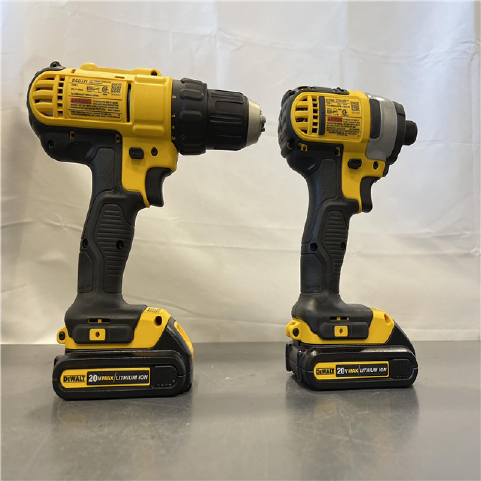 AS-IS - DeWALT 20V MAX Cordless Drill Driver/Impact Driver Combo Kit 1.3 Ah Lithium Ion