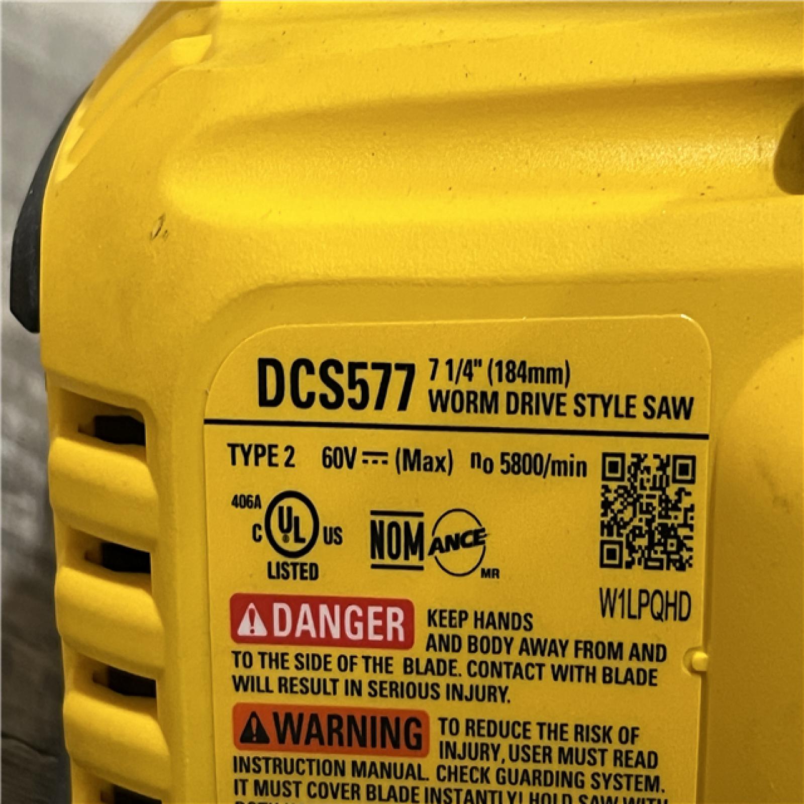 AS-IS DEWALT FLEXVOLT 60V MAX Cordless Brushless 7-1/4 in. Wormdrive Style Circular Saw (Tool Only)