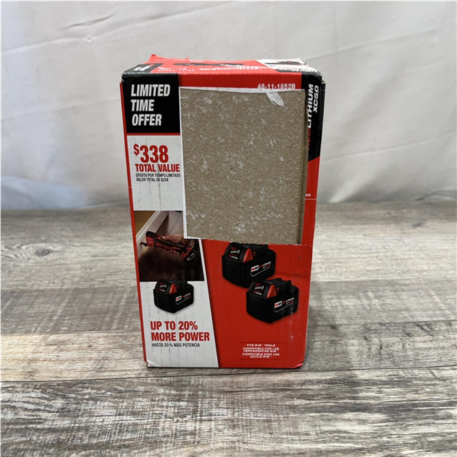 NEW - Milwaukee 18-Volt Lithium-Ion XC Extended Capacity 5.0 Ah Battery Pack (2-Pack)