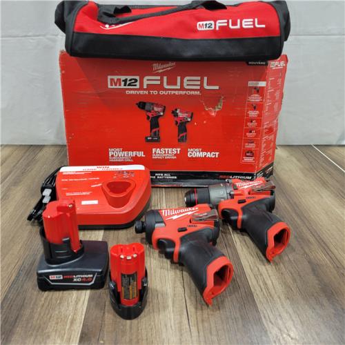 AS-IS Milwaukee  12V Brushless Hammer Drill and Impact Driver Combo Kit