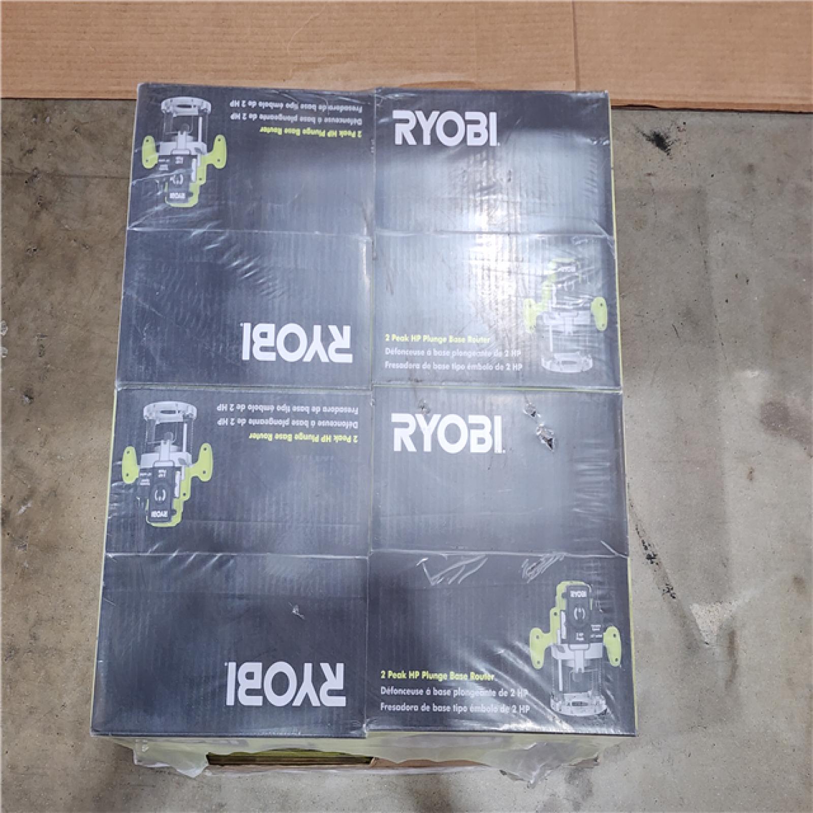 HOUSTON LOCATION - AS-IS (NEW)RYOBI 2 Peak Plunge Base Corded Router QTY - 4