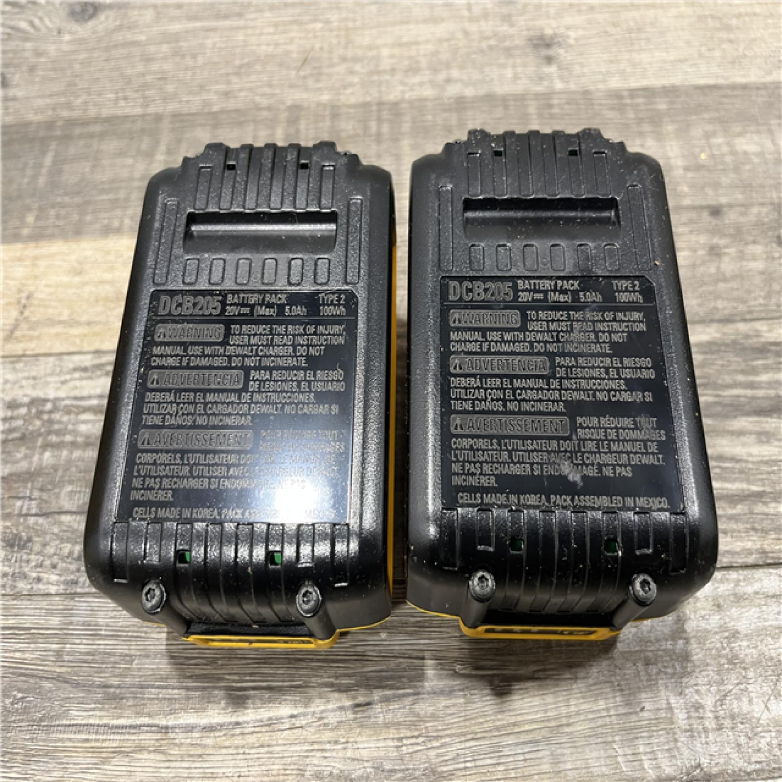 AS-IS DEWALT 20V MAX Lithium-Ion 5.0Ah Battery (2-Pack)