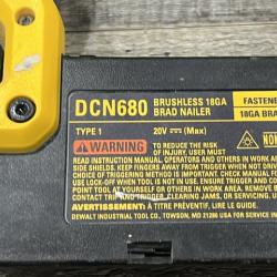 AS-IS DEWALT 20V MAX XR Lithium-Ion Electric Cordless 18-Gauge Brad Nailer (Tool Only)