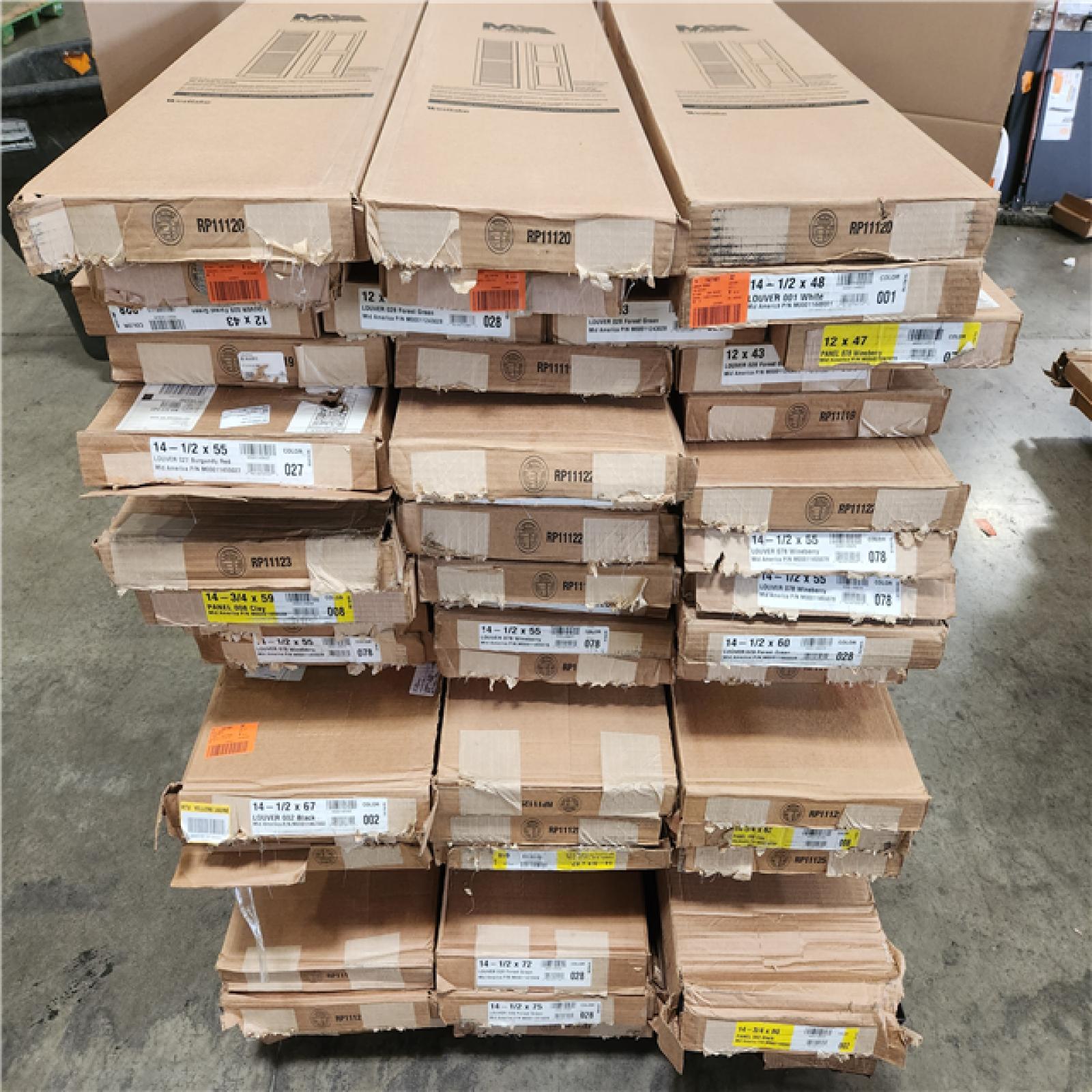 Phoenix Builders Edge Louvered Vinyl Exterior Shutters Pair Pallet (60-Boxes)