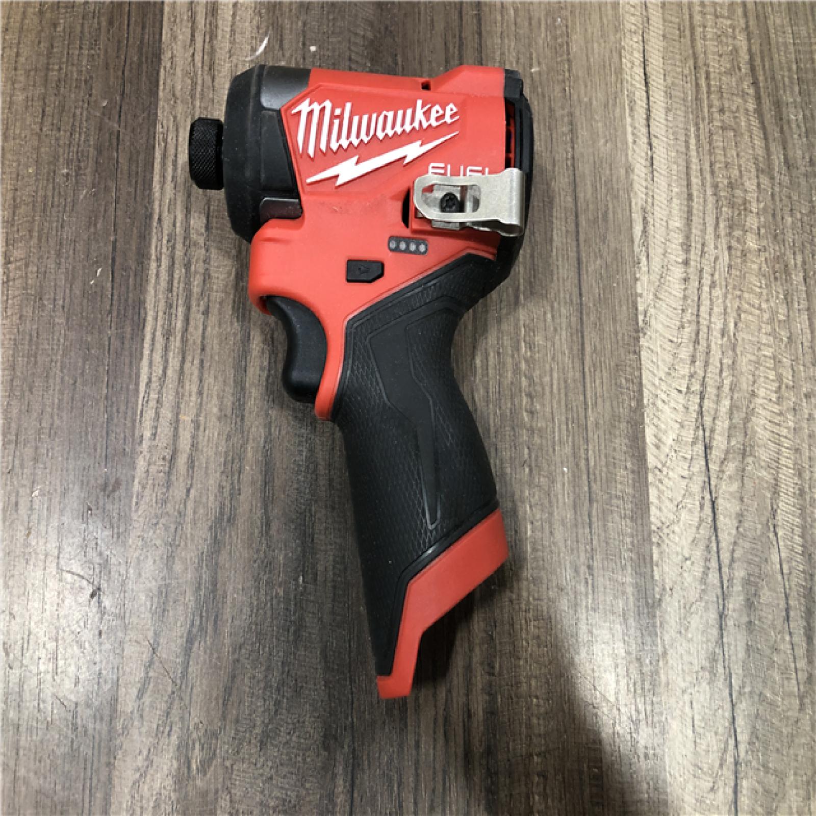 AS-IS Milwaukee  FUEL 12V Lithium-Ion Brushless Cordless 1/4 in. Hex Impact Driver (Tool-Only)