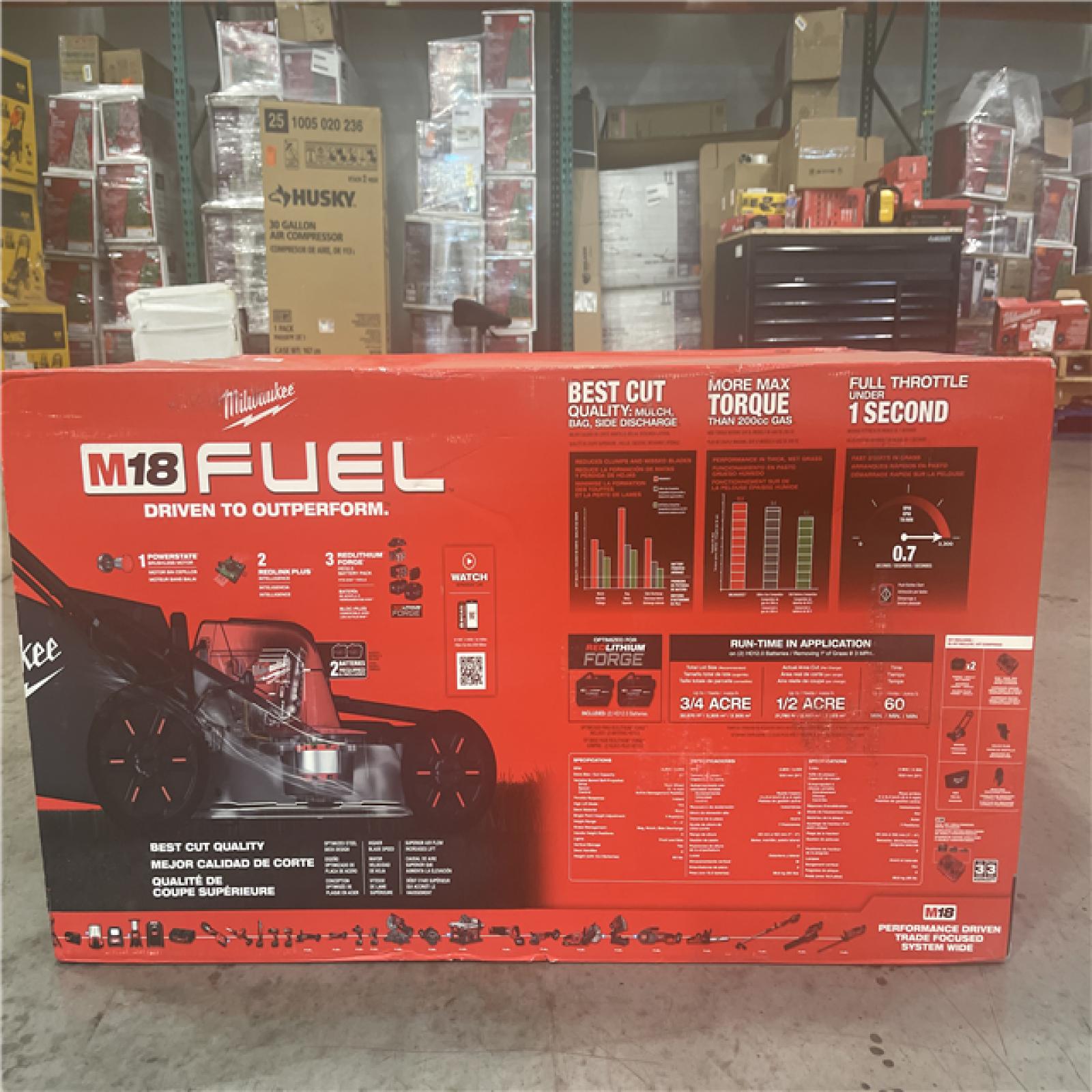 NEW! - Milwaukee M18 FUEL 21 Self-Propelled Dual Battery Mower Kit w/ (2) 12 Ah Forge Batteries & Dual Bay Rapid Charger