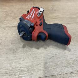 AS-IS Milwaukee FUEL 12V Li-Ion Brushless Cordless Stubby 3/8 in. Impact Wrench Kit