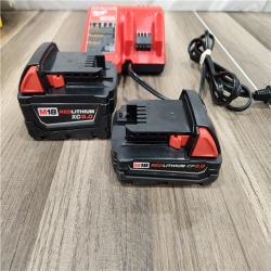 AS-IS Milwaukee M18 18-Volt Lithium-Ion Starter Kit with One 5.0 Ah and One 2.0 Ah Battery and Charger