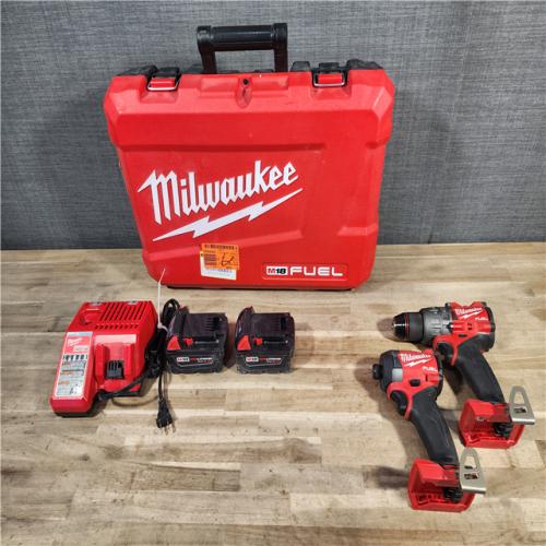 HOUSTON LOCATION - AS-IS MILWAUKEE FUEL 18V Lithium-Ion Brushless Cordless Hammer Drill and Impact Driver Combo Kit (2-Tool) with 2 Batteries