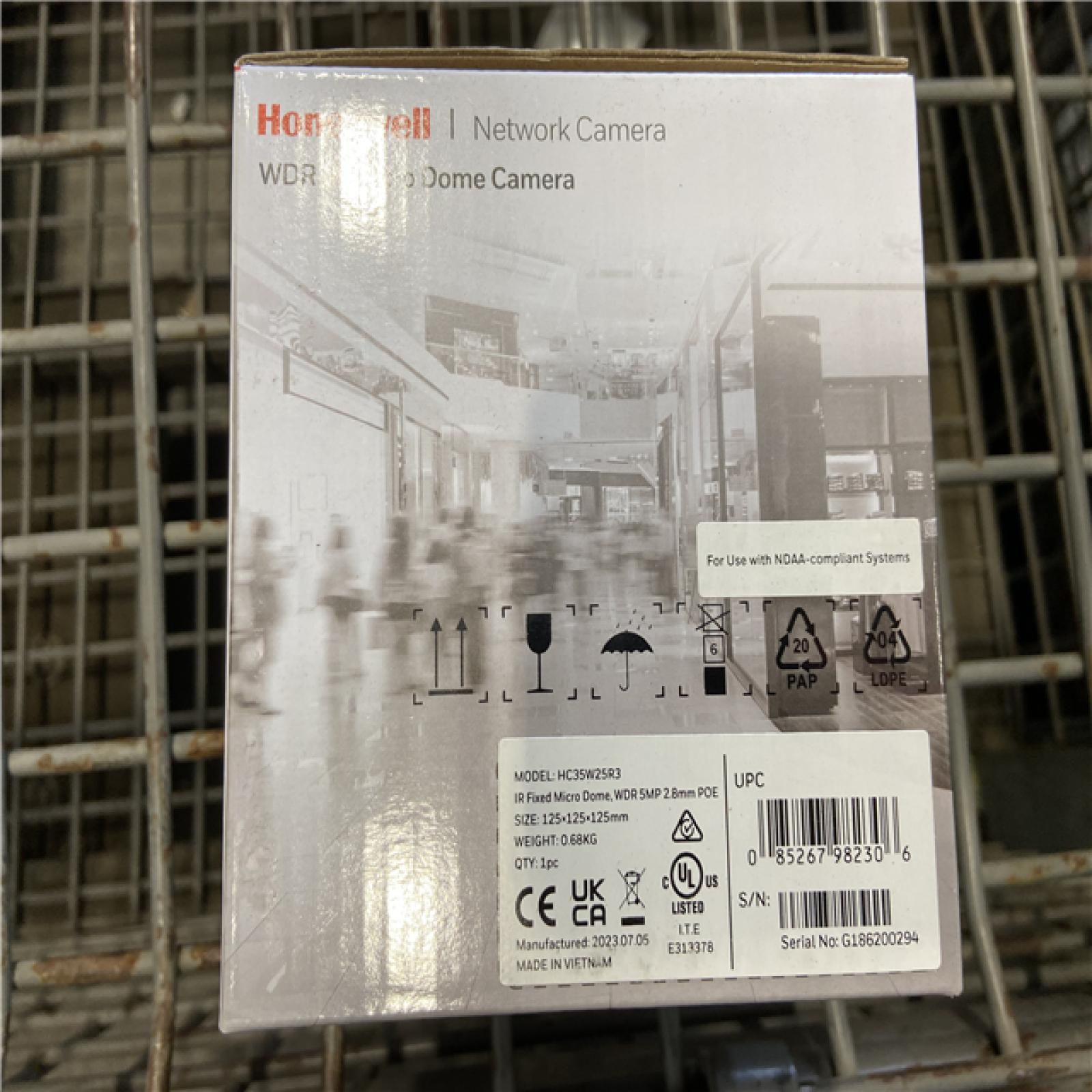 NEW! - Honeywell HC35W25R3 35 Series 5MP IR Fixed Micro WDR IP Dome Camera, 2.8mm Lens, White
