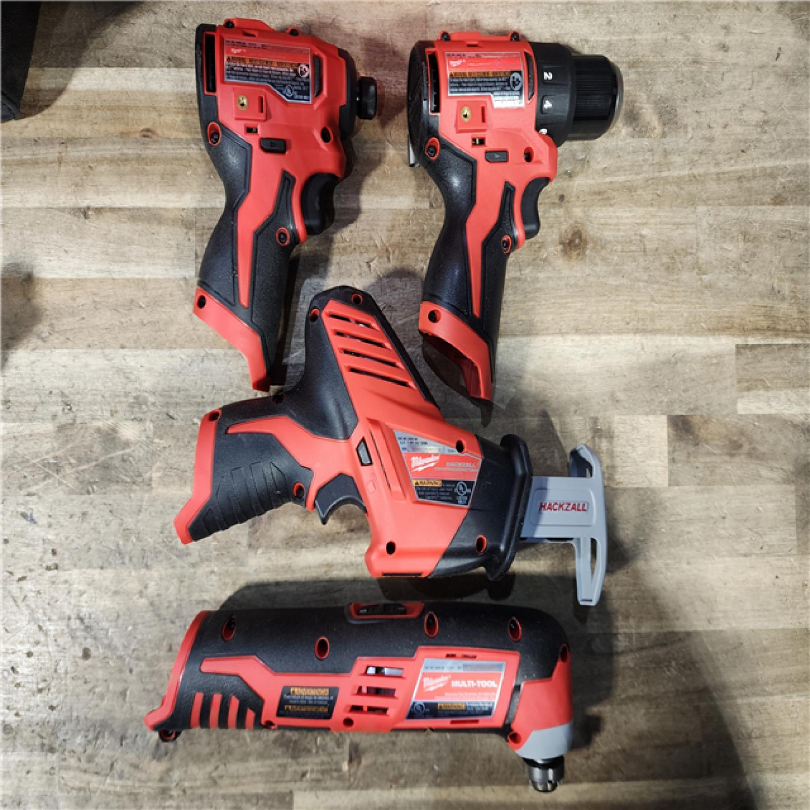 HOUSTON LOCATION - AS-IS MILWAUKEE M12 4 TOOL COMBO KIT