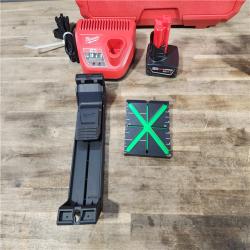 HOUSTON LOCATION - AS-IS M12 12-Volt Lithium-Ion Cordless Green 360-Degree Single Plane Laser Level Kit