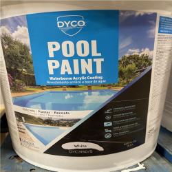 DALLAS LOCATION -DALLAS LOCATION -Dyco Pool Paint 5 Gal. 3150 White Semi-Gloss Acrylic Exterior Paint PALLET- (10 UNITS)