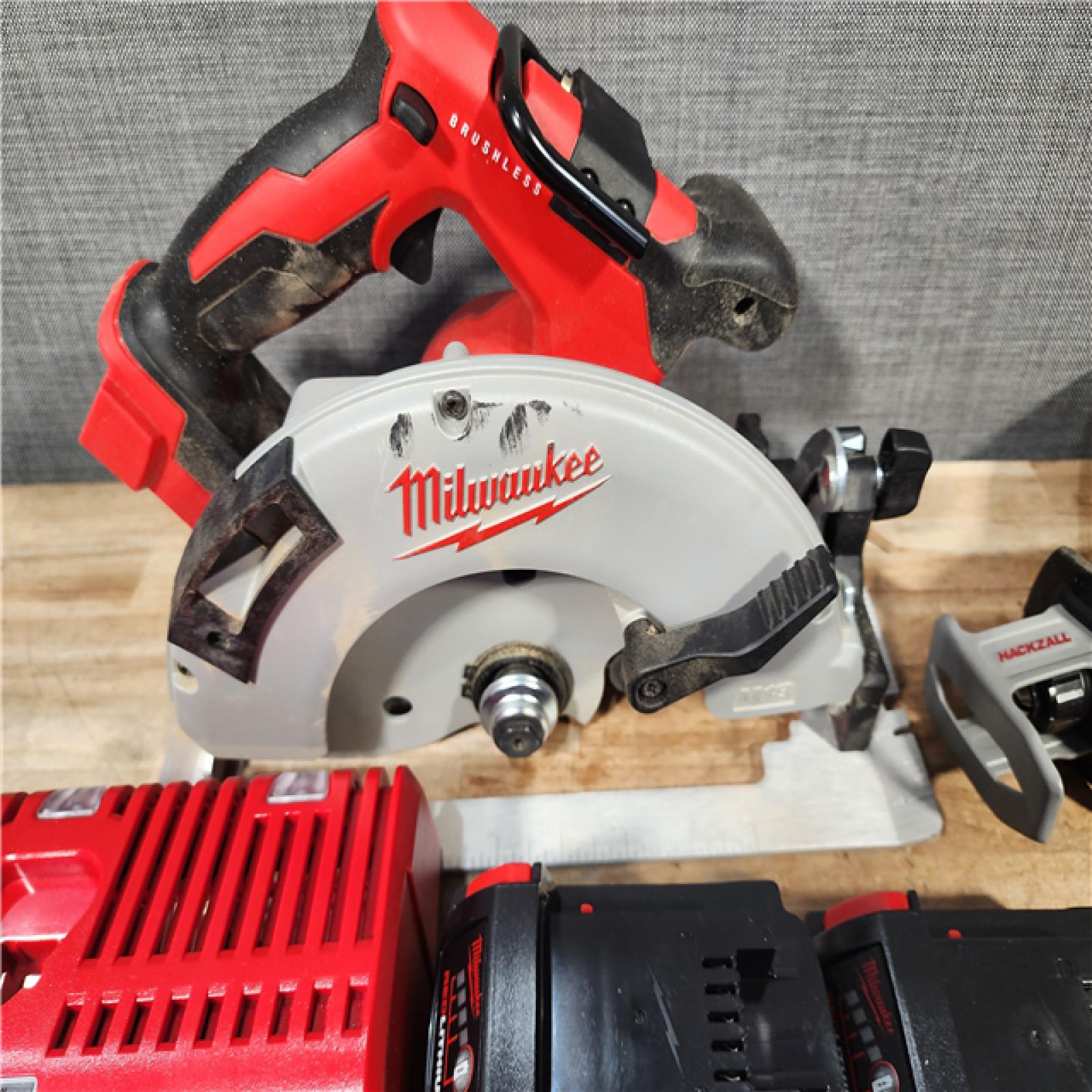 HOUSTON LOCATION - AS - IS Milwaukee 18-Volt Lithium-Ion Brushless Cordless (4-Tool) Combo Kit