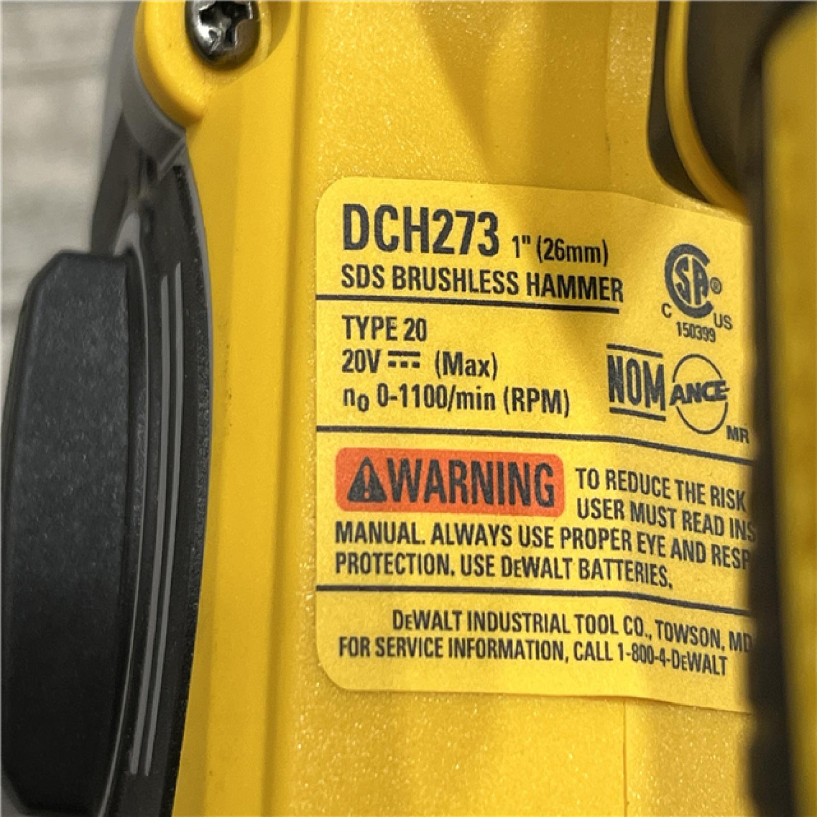 AS-IS DEWALT 20V MAX XR Cordless Brushless 1 in. SDS Plus L-Shape Rotary Hammer (Tool Only)