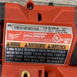 AS-IS Milwaukee FUEL 12-Volt Lithium-Ion Brushless Cordless 1/2 in. Hammer Drill Kit