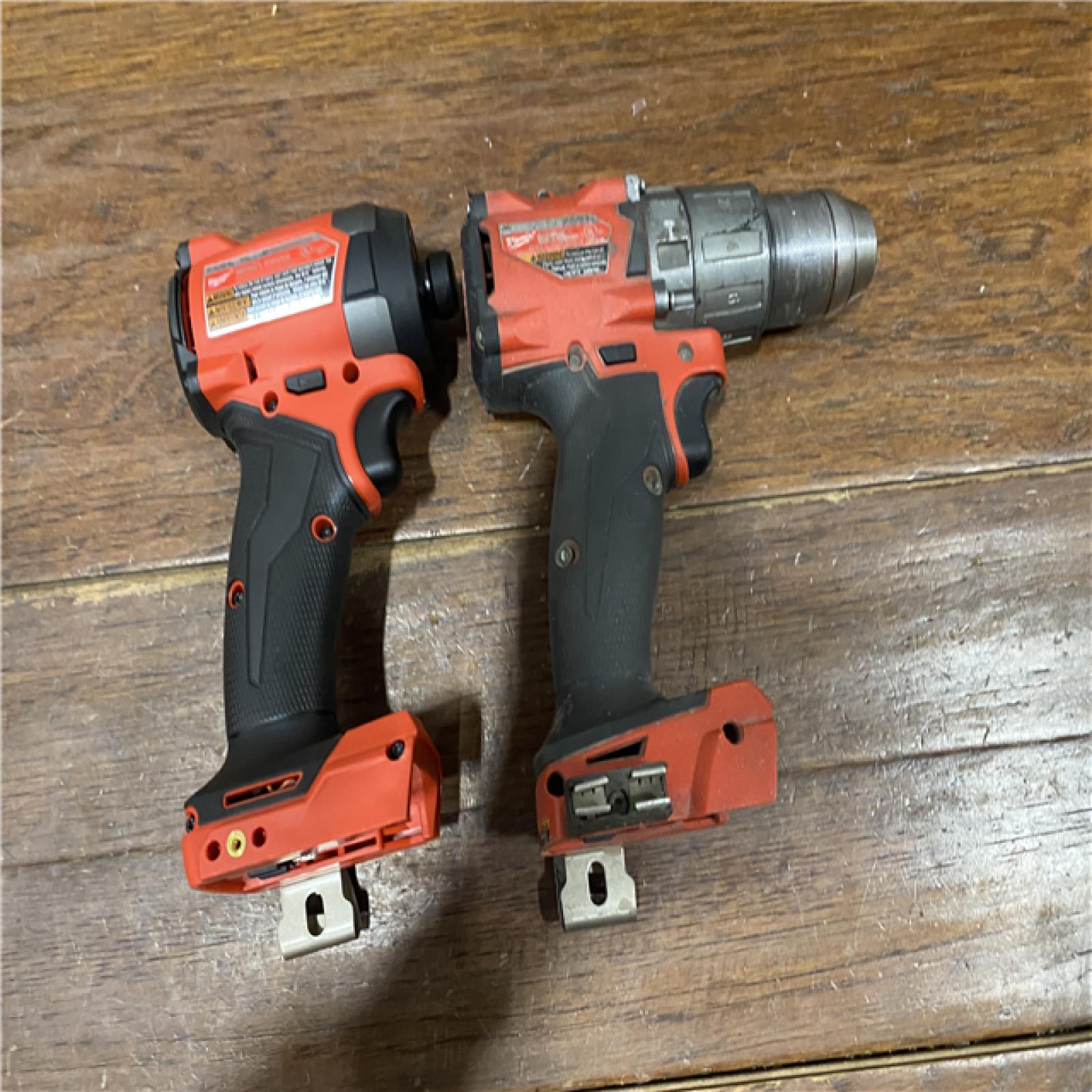 AS-IS MILWAUKEE M18 FUEL 18V Lithium-Ion Brushless Cordless Hammer Drill and Impact Driver Combo Kit (2-Tool) with 2 Batteries