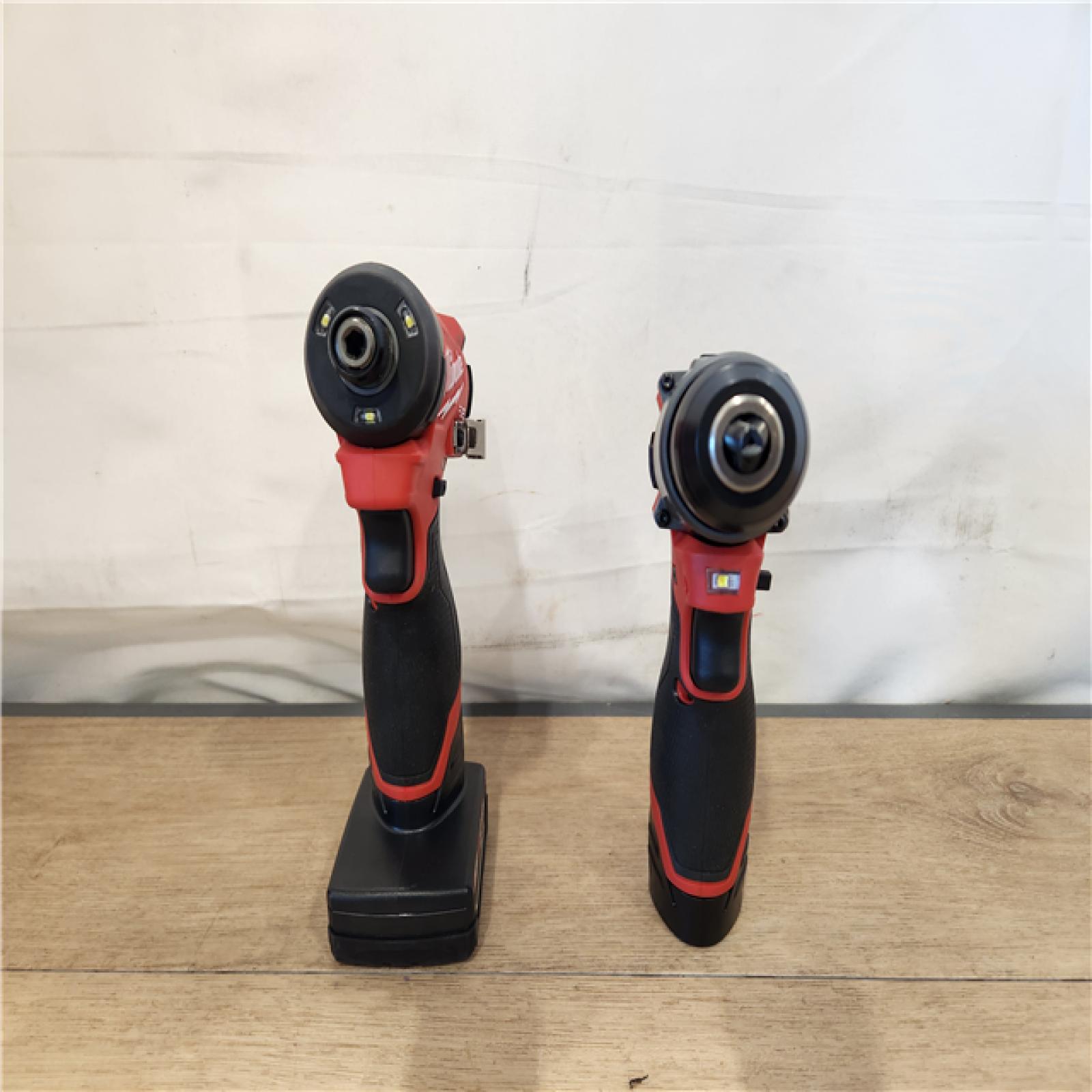 AS-IS- Milwaukee 12V Brushless Hammer Drill and Impact Driver Combo Kit