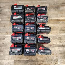 HOUSTON LOCATION - AS-IS MILWAUKEE BATTERY PACK QTY - 15