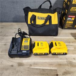 HOUSTON LOCATION - AS-IS Dewalt DCK225D2 20V MAX ATOMIC Brushless Compact Lithium-Ion 1/2 in. Cordless Drill Driver and 1/4 in. Impact Driver Combo Kit with 2 Batteries 2 Ah