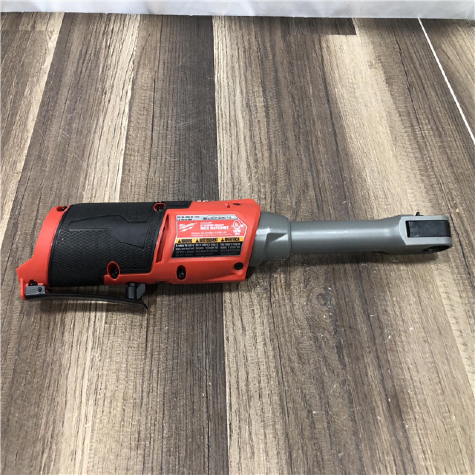 AS-IS Milwaukee FUEL INSIDER 12V Lithium-Ion Brushless Cordless 1/4 in. - 3/8 in. Extended Reach Box Ratchet (Tool-Only)