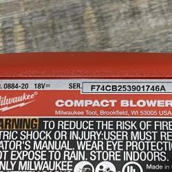 AS-IS Milwaukee 18V Lithium-Ion Cordless Compact Blower (Tool-Only)