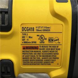 AS-IS DEWALT FLEXVOLT 60V MAX Cordless Brushless 4.5 in. to 6 in. Small Angle Grinder with Kickback Brake (Tool Only)