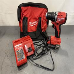 AS-IS - Milwaukee M18 18V Lithium-Ion Brushless Cordless 1/2 in. Compact Drill/Driver Kit
